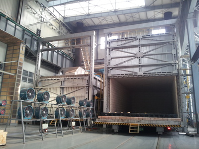 单开门台车式燃气炉